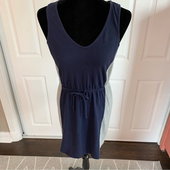 GAP Navy And Gray Color Block Sleeveless T-Shirt Dress - Picture 2 of 7